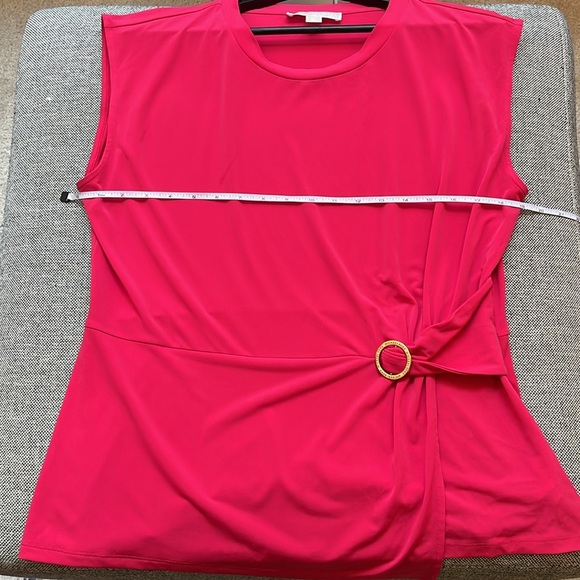 🌷Michael Kors Sleeveless Ring-Trim Top with Gold detailing, Size: XL - Picture 13 of 16